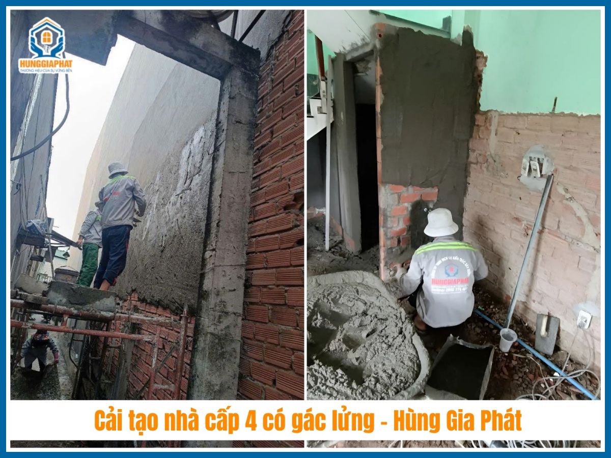 Vi sao nen chon dich vu cai tao nha cap 4 co gac lung tai Hung Gia Phat