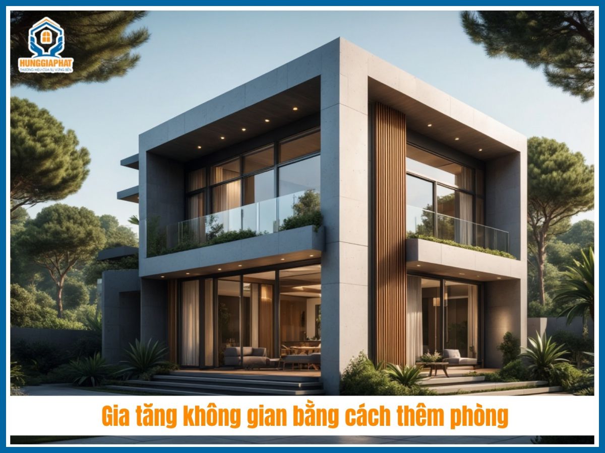 Gia tang khong gian bang cach them phong
