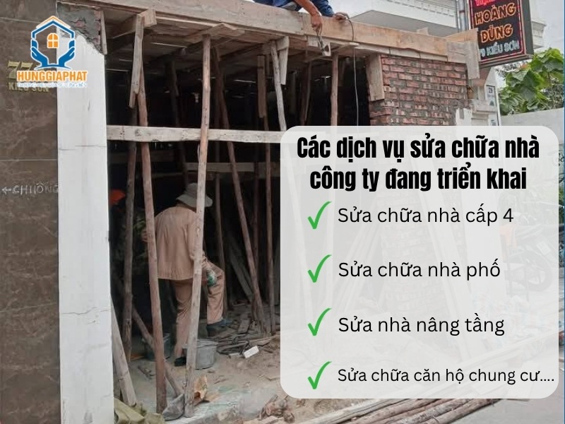 Cac dich vu sua chua nha cong ty dang trien khai