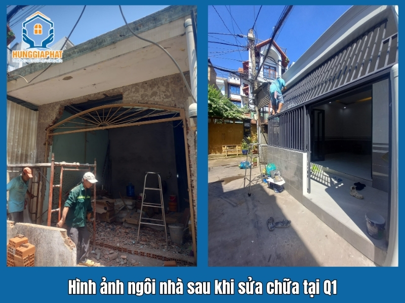 Hinh anh ngoi nha sau khi hoan thien thi cong sua chua tai Q1