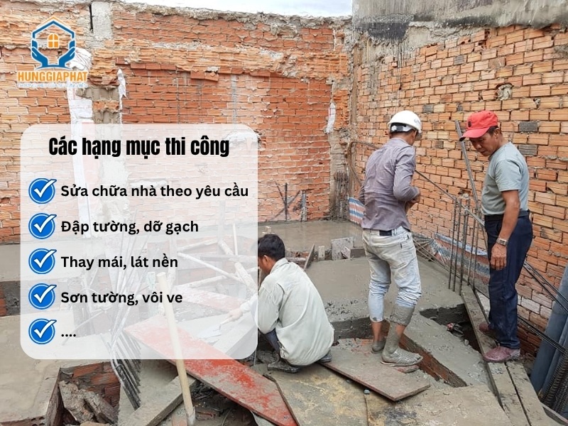 Cac hang muc thi cong sua chua nha Quan 11 cua cong ty
