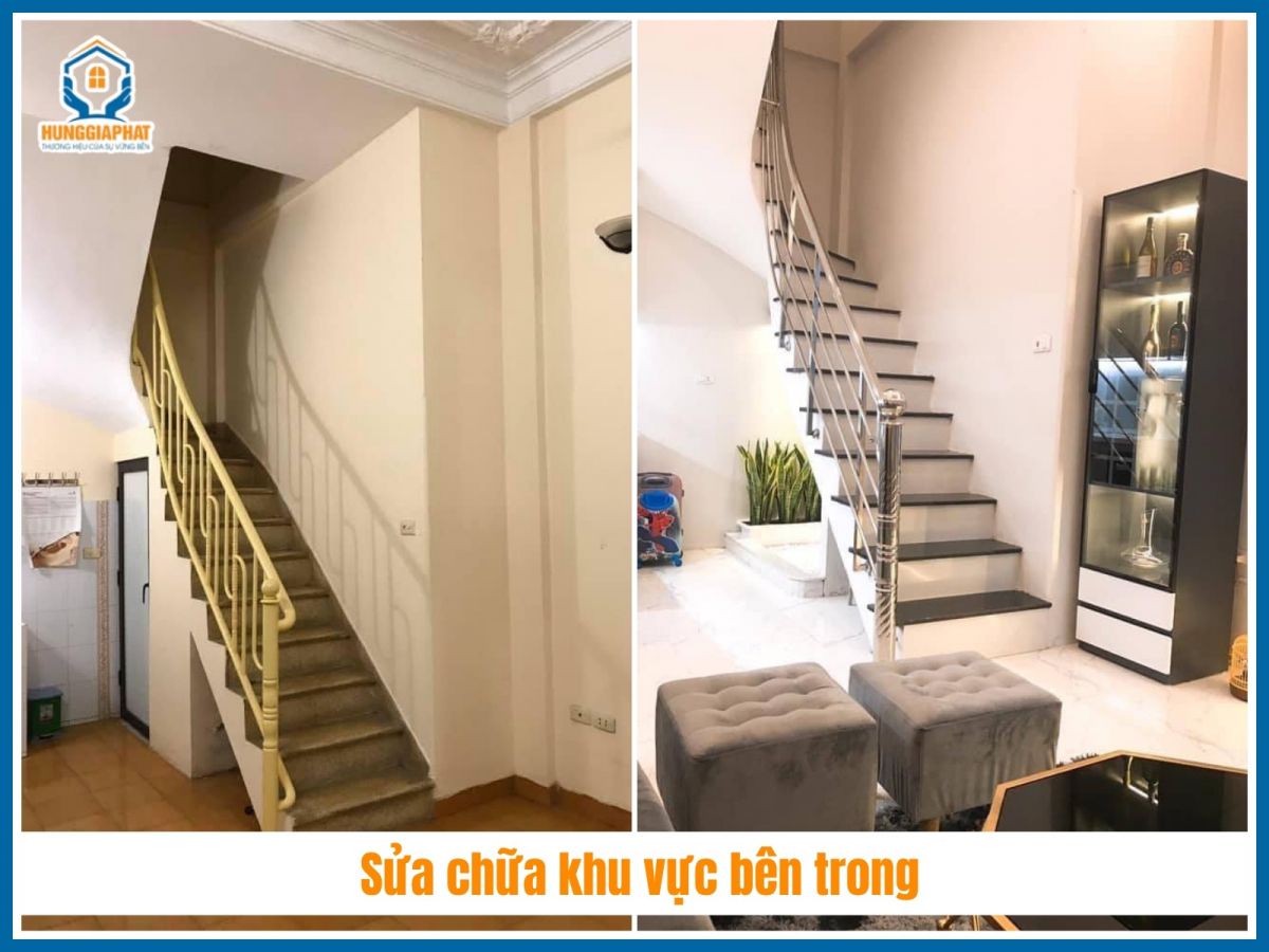 Sua chua nha tai Can Gio khu vuc ben trong
