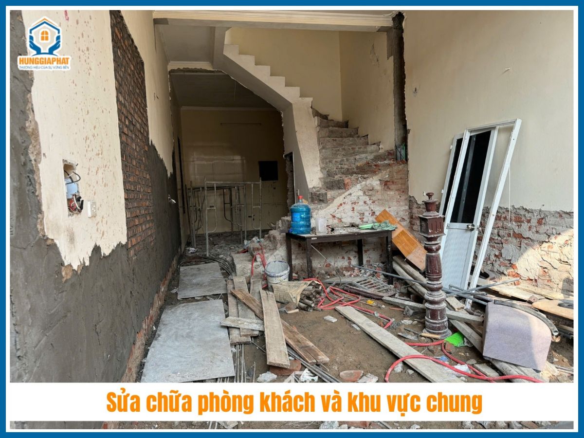 Sửa chữa phòng khách và khu vực chung