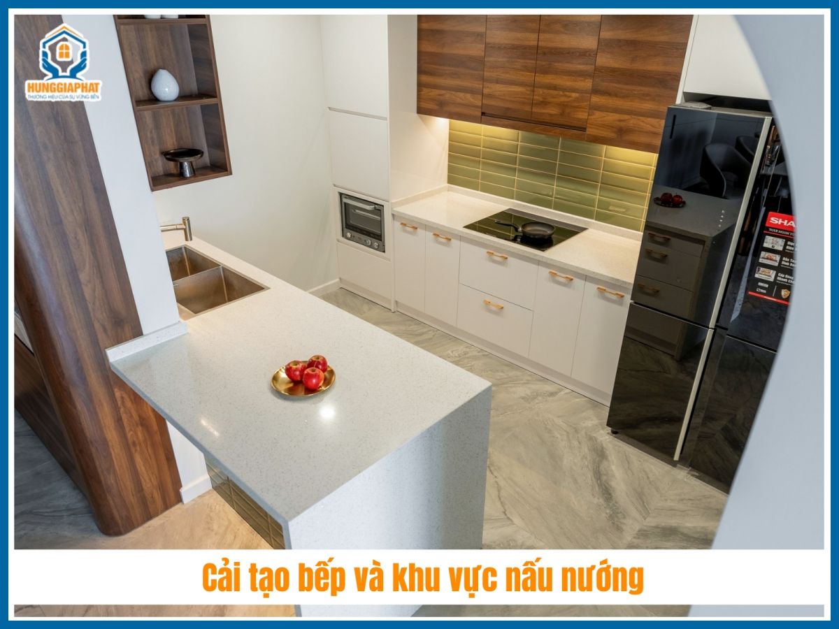 Cải tạo bếp và khu vực nấu nướng
