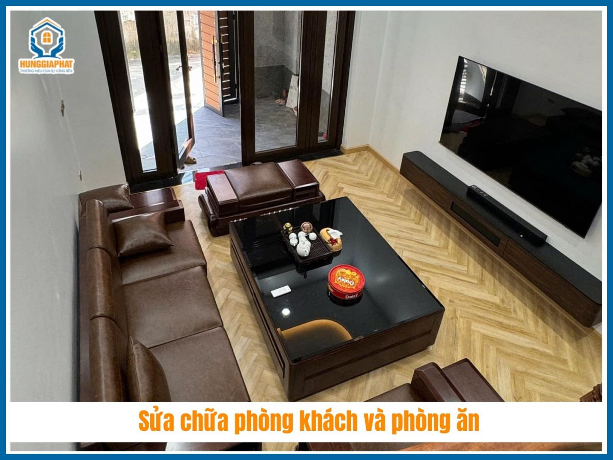 Sửa chữa phòng khách và phòng ăn