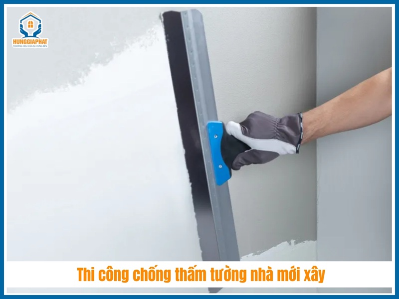 Thi công chống thấm tường nhà mới xây