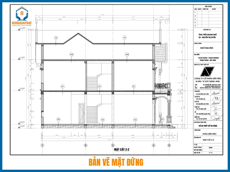 Bản vẽ mặt đứng