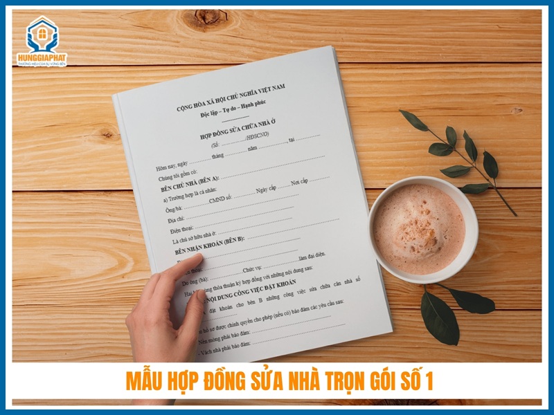 Mẫu hợp đồng sửa nhà trọn gói số 1