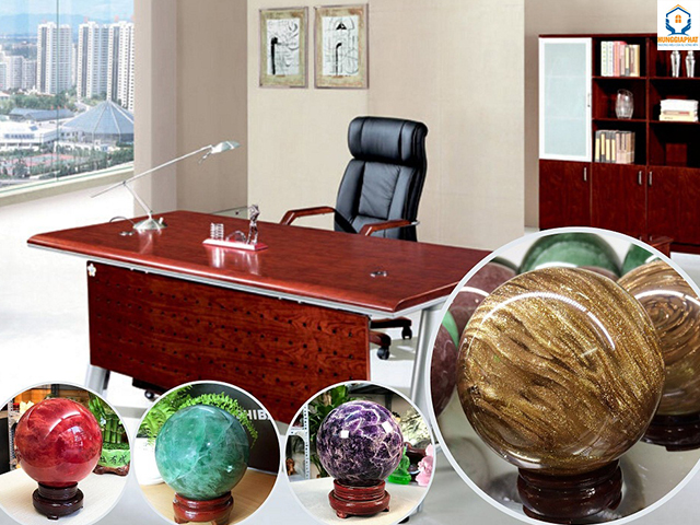 Quả cầu phong thủy mang đến may mắn khi dăt trên bàn làm việc