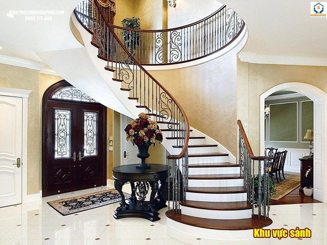 Khu vực sảnh của biệt thự