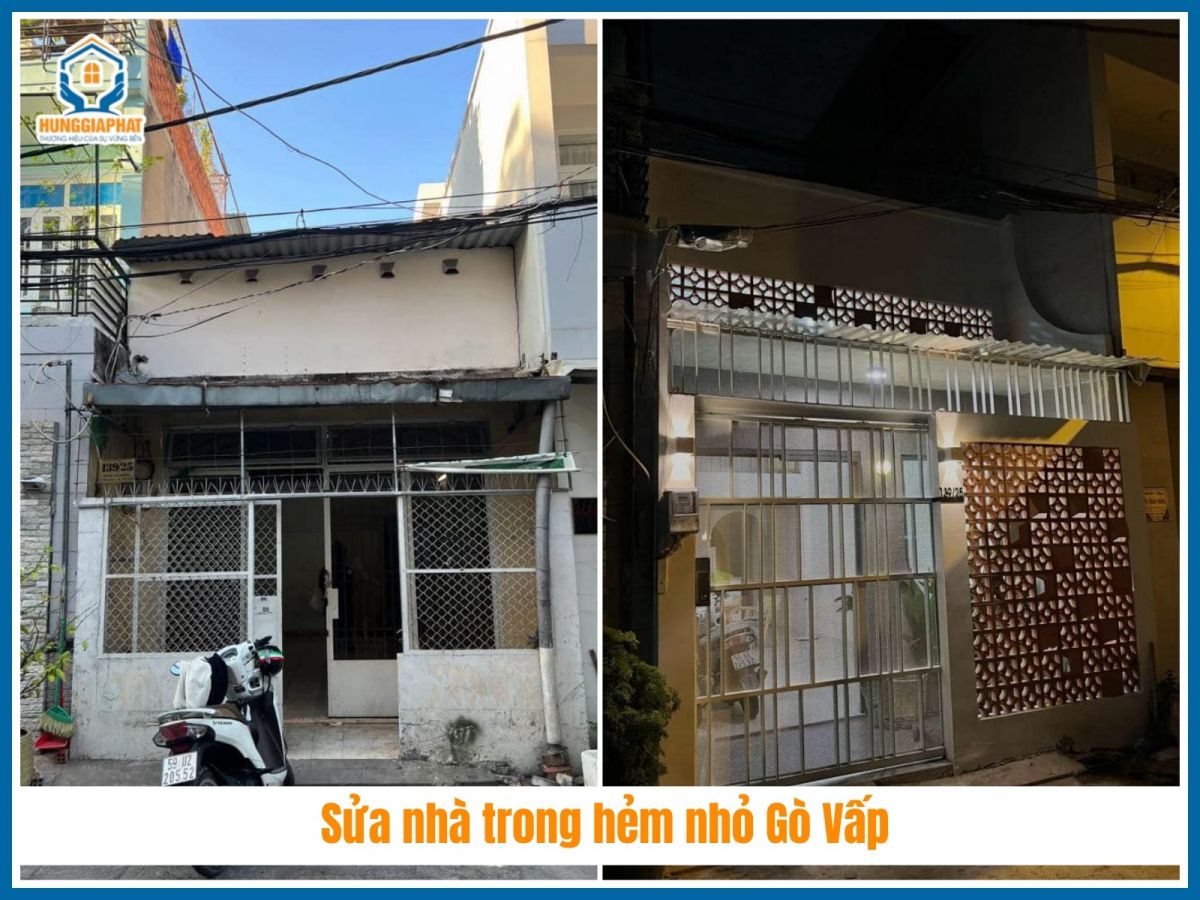 Sửa nhà trong hẻm nhỏ Gò Vấp