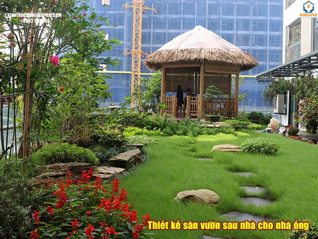 Thiết kế sân vườn phía sau nhà