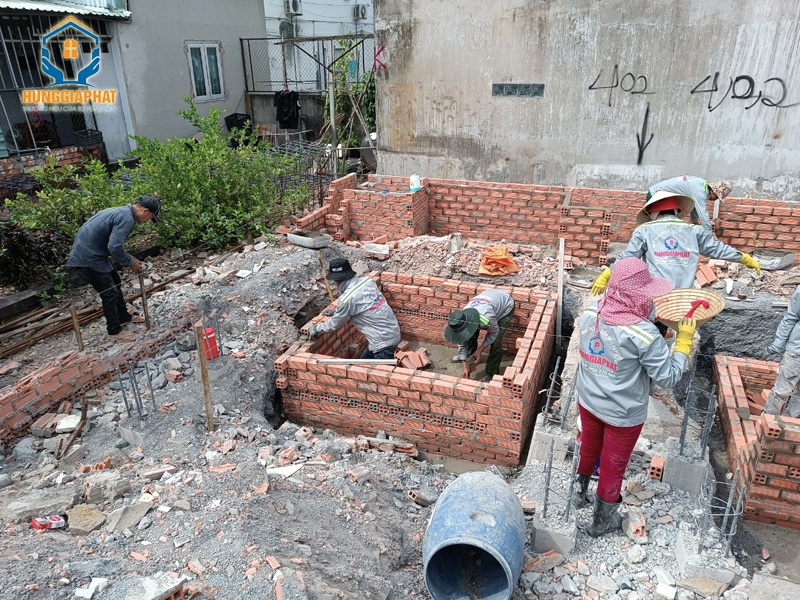 Hình ảnh triển khai phần cơ bản công trình tại hcm